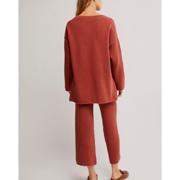 Free People Rust Haley Wide Leg Pants - Picture 3 of 5